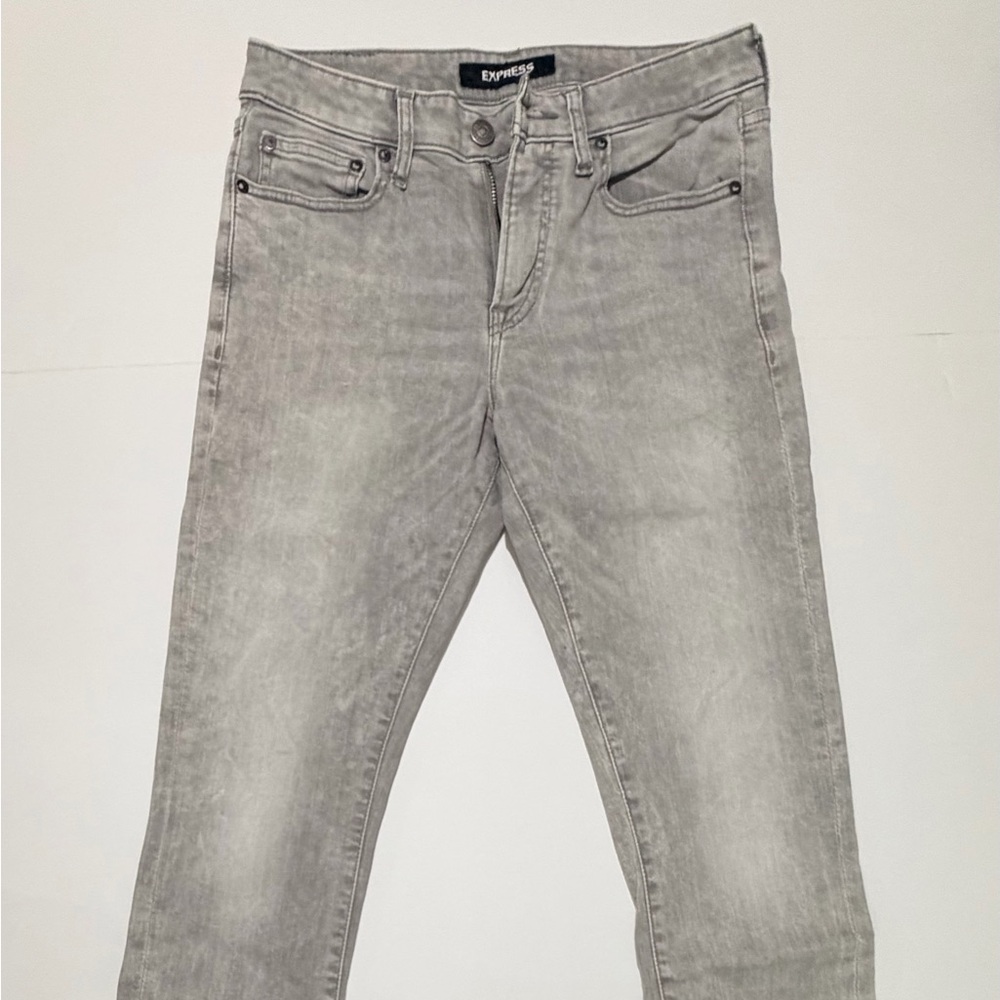 Express Men's Light Gray Slim Jeans